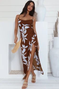 Replay This Look Maxi Dress Brown