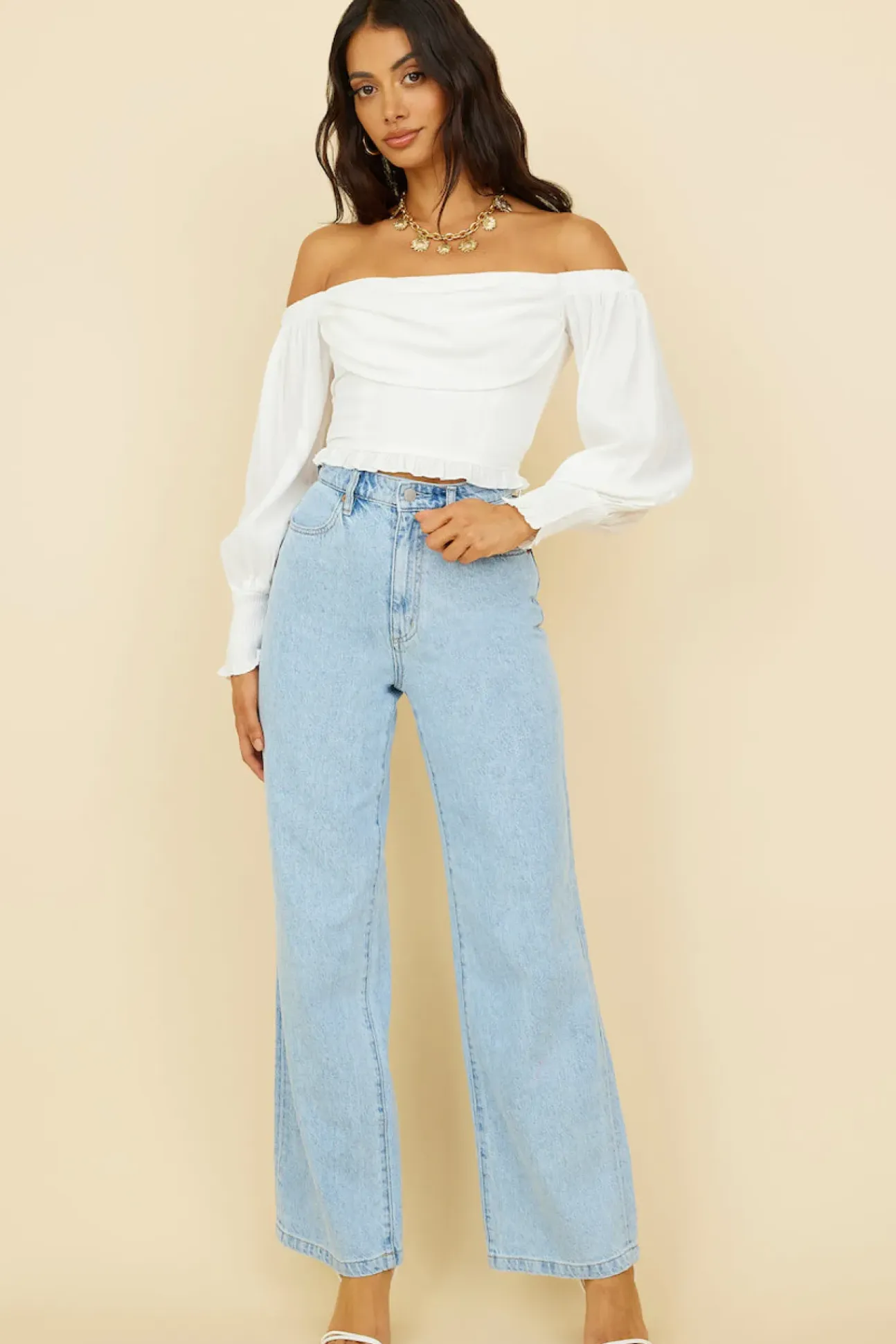 RIDERS BY LEE Hi Wide Leg Blue Essence