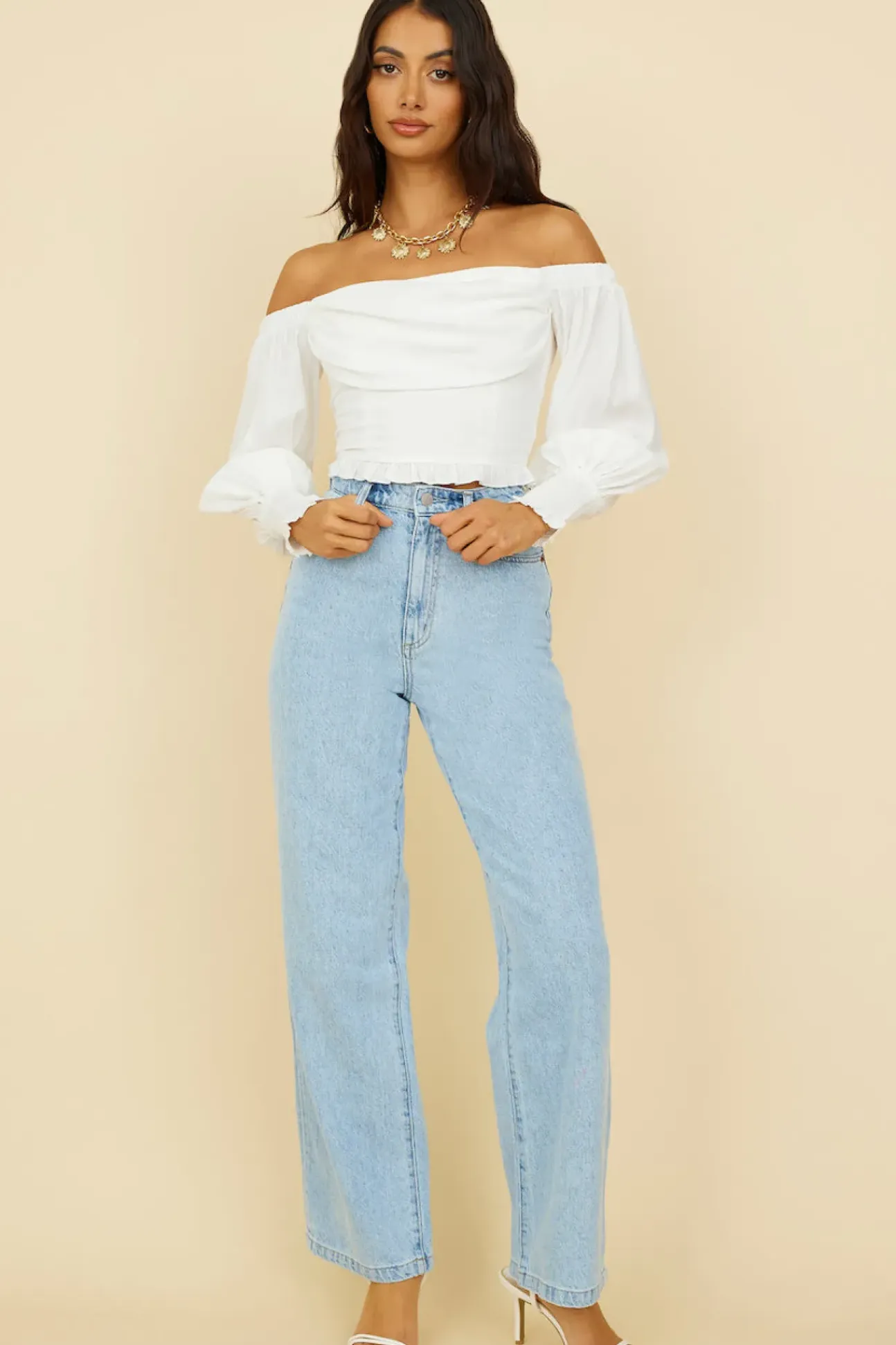 RIDERS BY LEE Hi Wide Leg Blue Essence