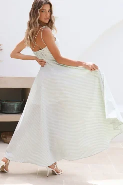 Rising Moon Maxi Dress Green