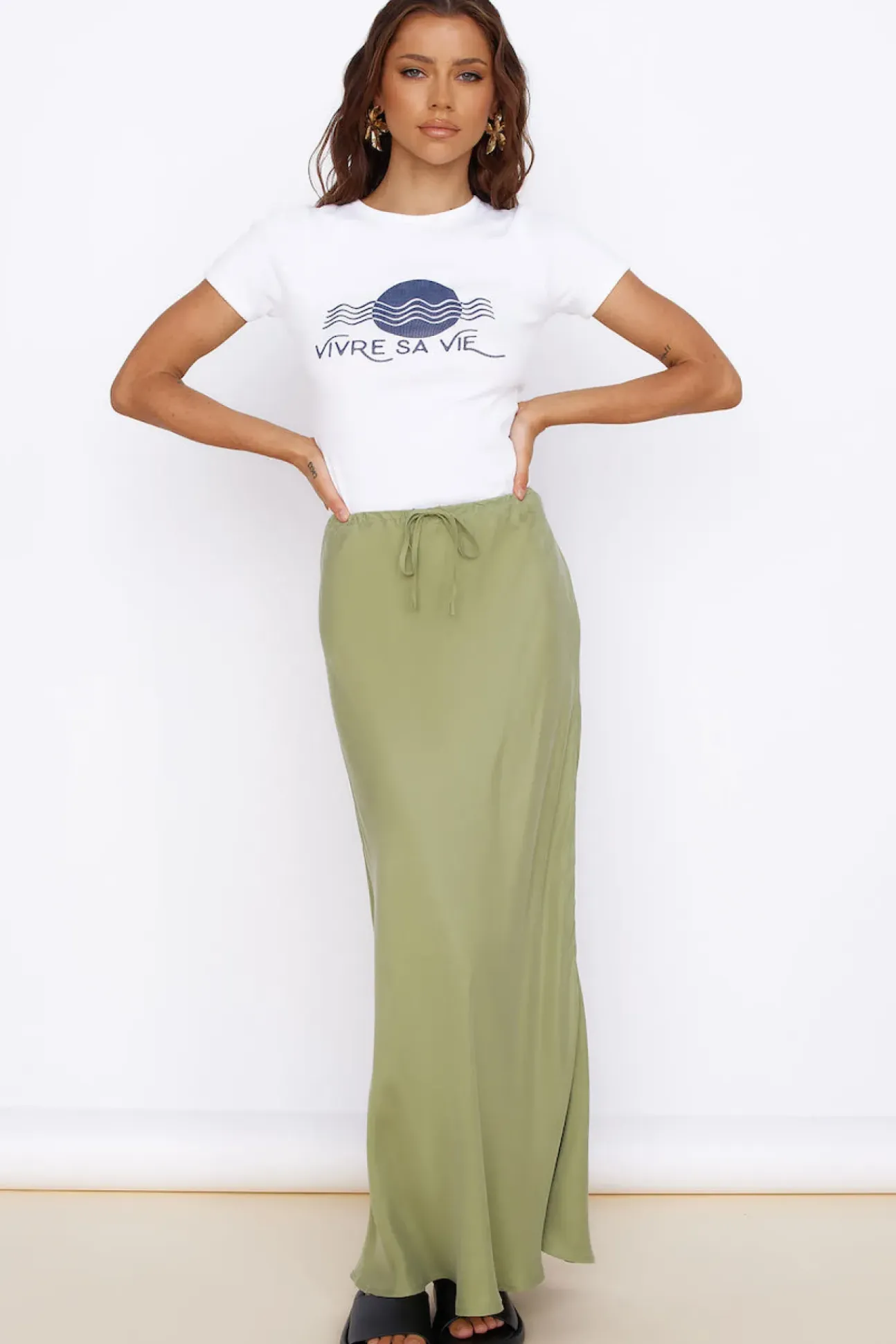 ROLLA'S Vivre Sa Vie Baby Rib Tee White