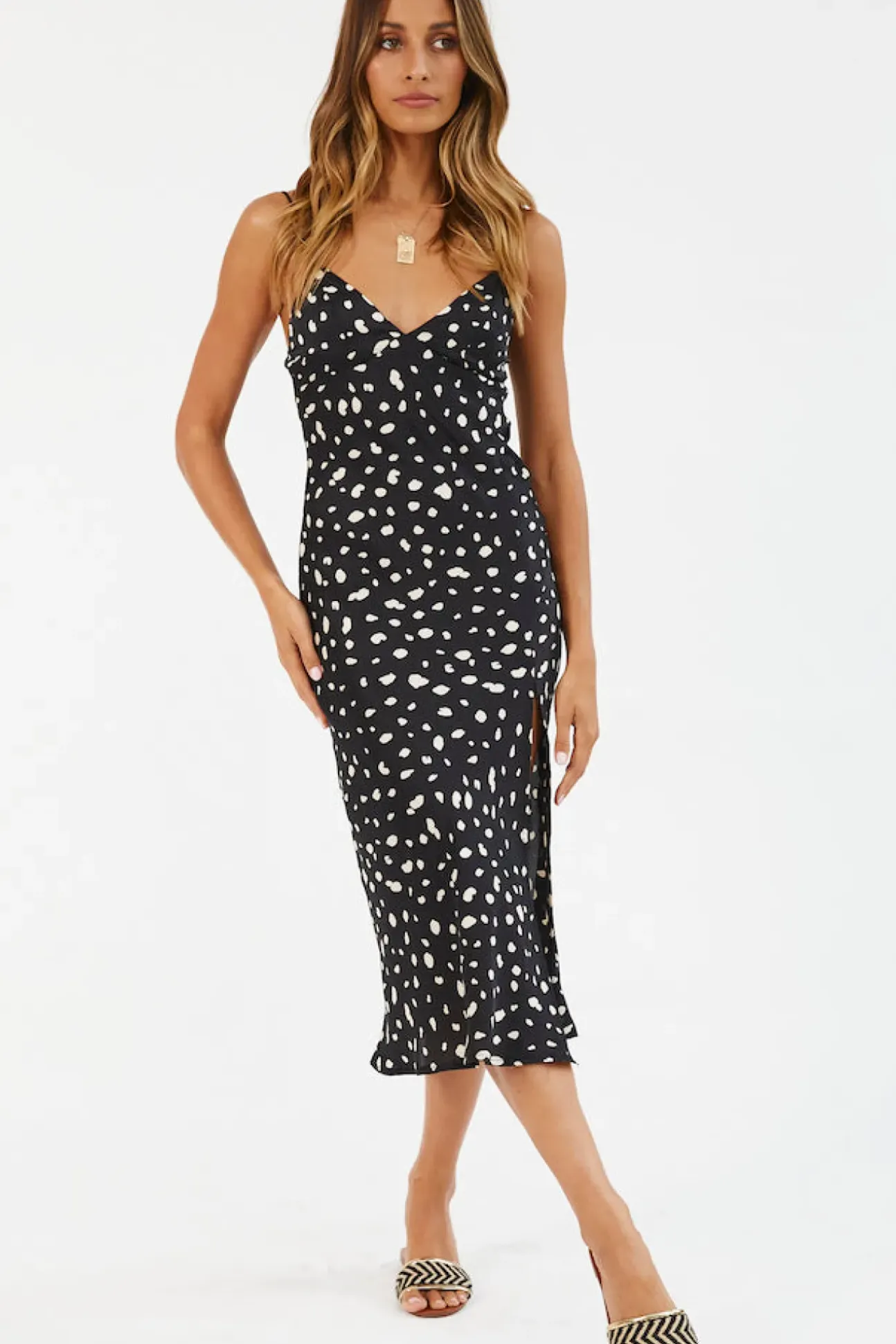 Rolling Straight Midi Dress
