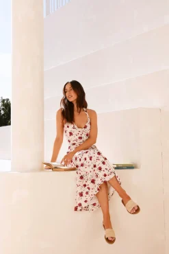 Romanticise Halter Maxi Dress Pink