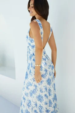 Rosewood Meadow Maxi Dress Blue