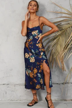 Round The World Maxi Dress Navy