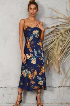 Round The World Maxi Dress Navy