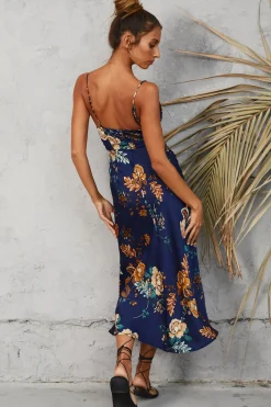 Round The World Maxi Dress Navy