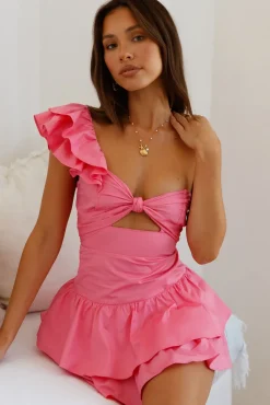 Ruffled Out Mini Dress Pink