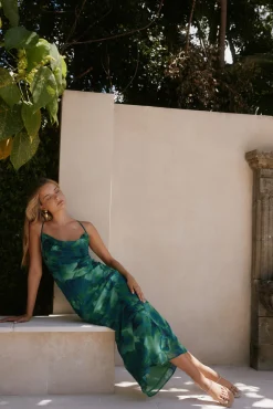 RUNAWAY THE LABEL Benito Maxi Dress Calista Green