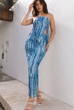 RUNAWAY THE LABEL Inaya Low Rise Skirt Jean Print