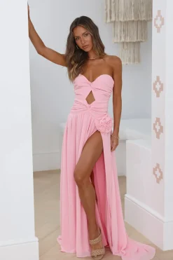 Runaway The Label Rosette Gown Pink