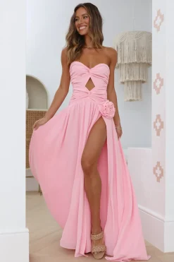 Runaway The Label Rosette Gown Pink