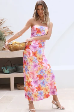RUNAWAY THE LABEL Splendour Strapless Dress Floral
