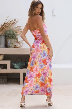 RUNAWAY THE LABEL Splendour Strapless Dress Floral