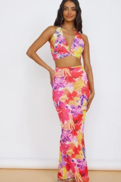 RUNAWAY THE LABEL Zarela Maxi Skirt Pink