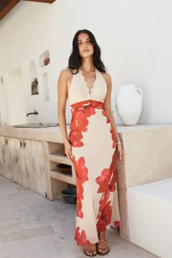 Sahara Sunset Maxi Dress Cream