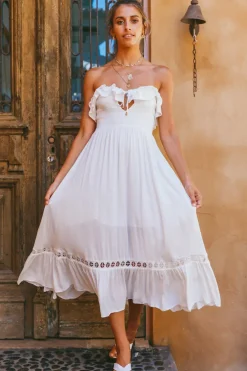 Santa Elena Midi Dress White