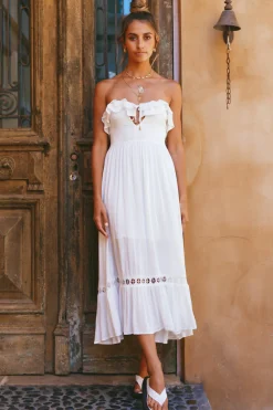 Santa Elena Midi Dress White