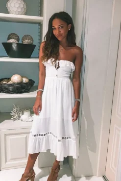Santa Elena Midi Dress White