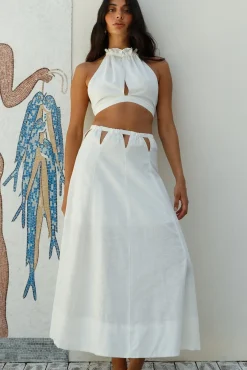 Santorini Sunrise Linen Set White