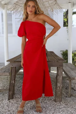 Say Goodbye Maxi Dress Red