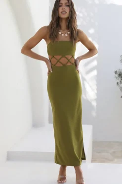 Say Nothing Maxi Dress Green