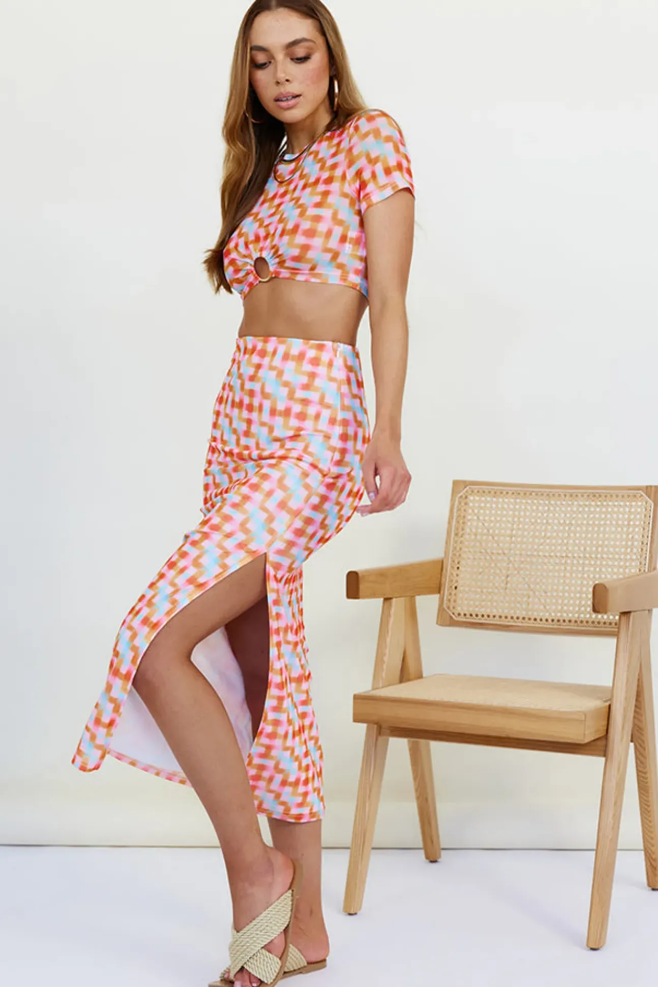 Scattering Crop Top Multi