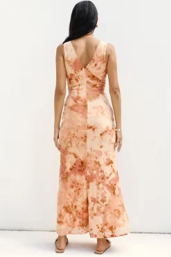 Seafoam Dreams Maxi Dress Orange