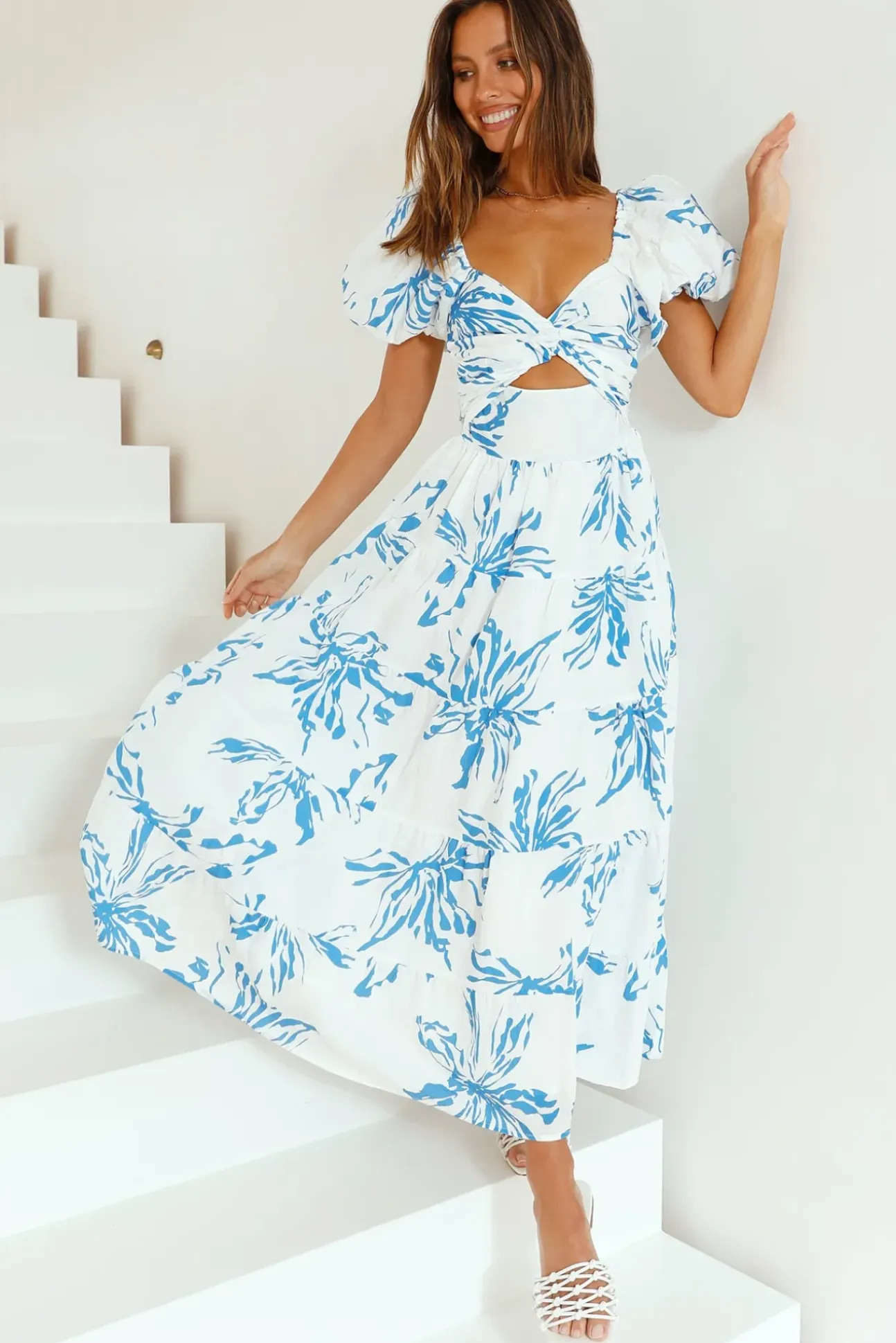 Seaside Breeze Maxi Dress Blue