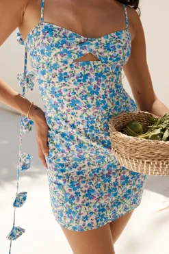 Seaside Escape Mini Dress Blue