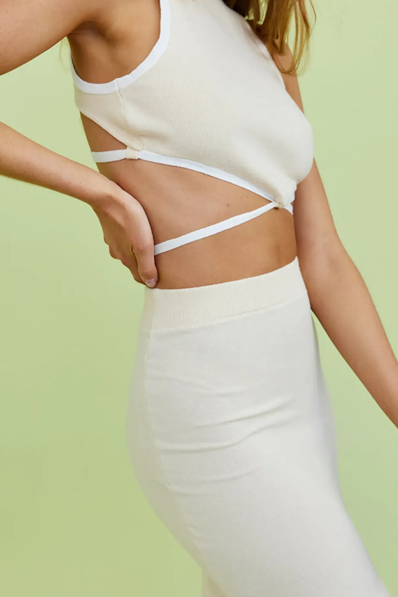 Second Time Crop Top Beige