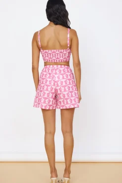 Secrets of Summer Crop Top Pink
