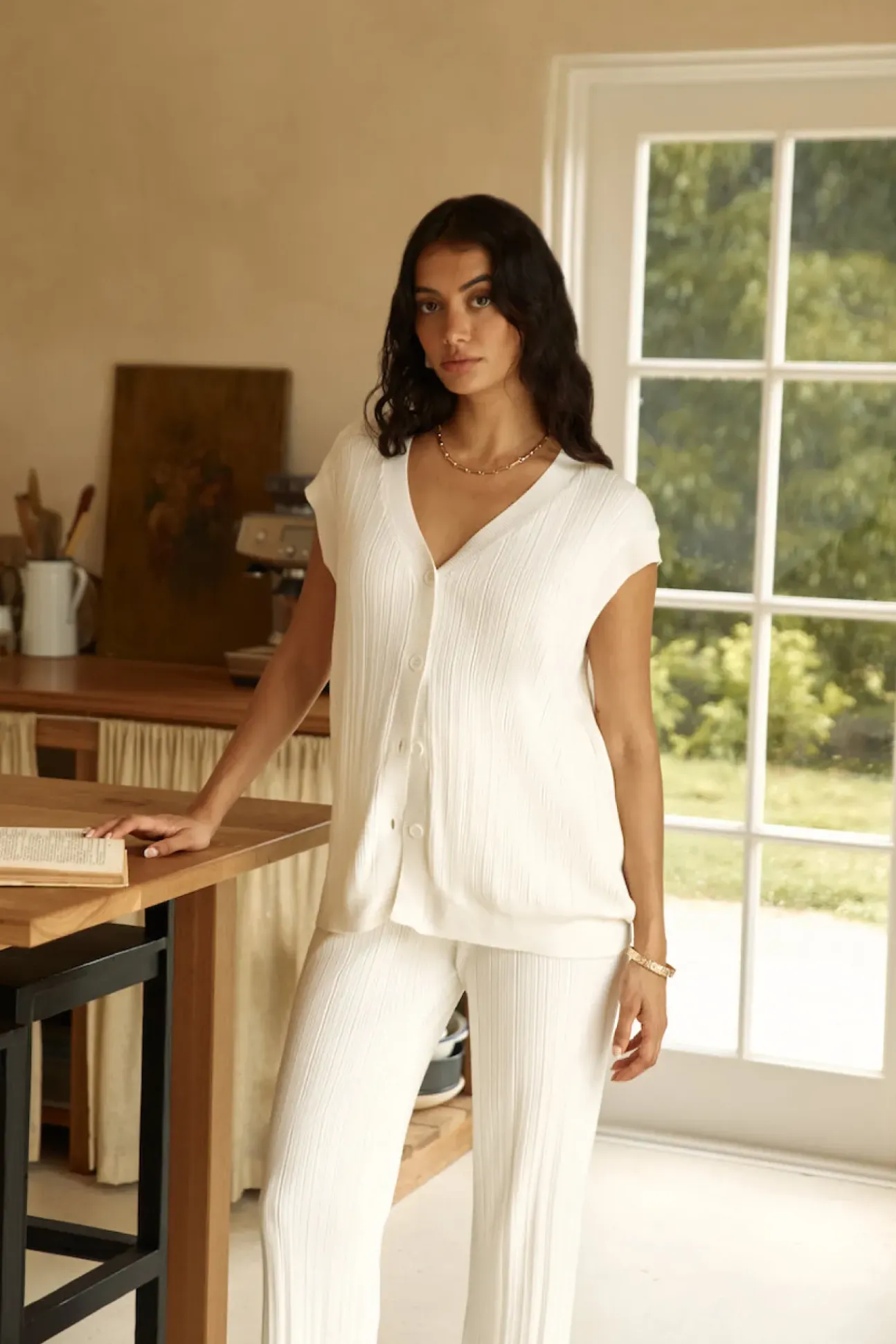 Seeking Memories Vest Top White