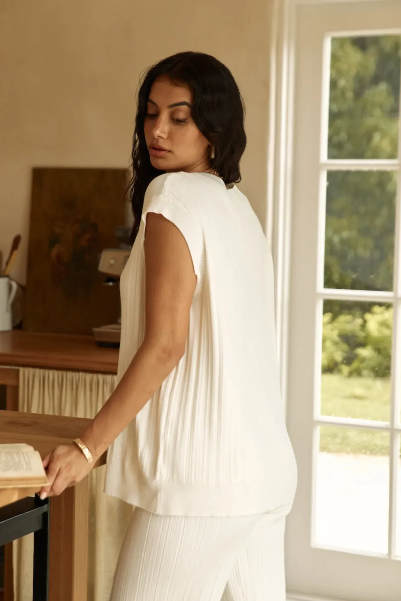 Seeking Memories Vest Top White