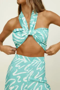 Seperate Ways Crop Top Green