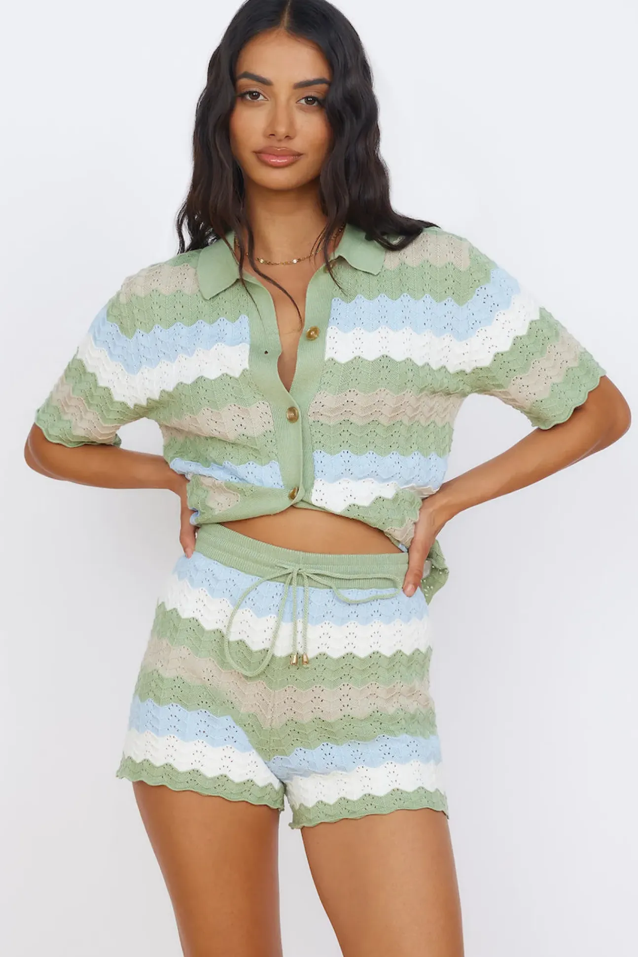 SEVEN WONDERS Cam Shirt Sage