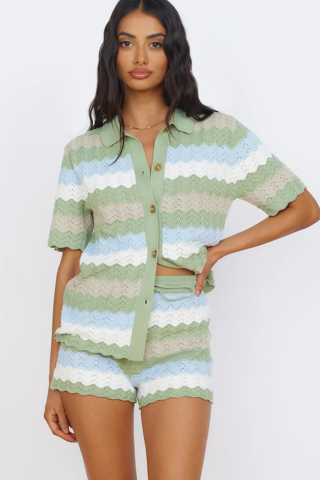 SEVEN WONDERS Cam Shirt Sage