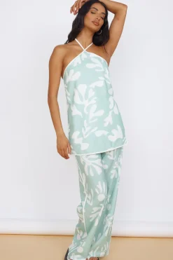 SEVEN WONDERS Ilah Halter Top Sage