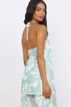 SEVEN WONDERS Ilah Halter Top Sage