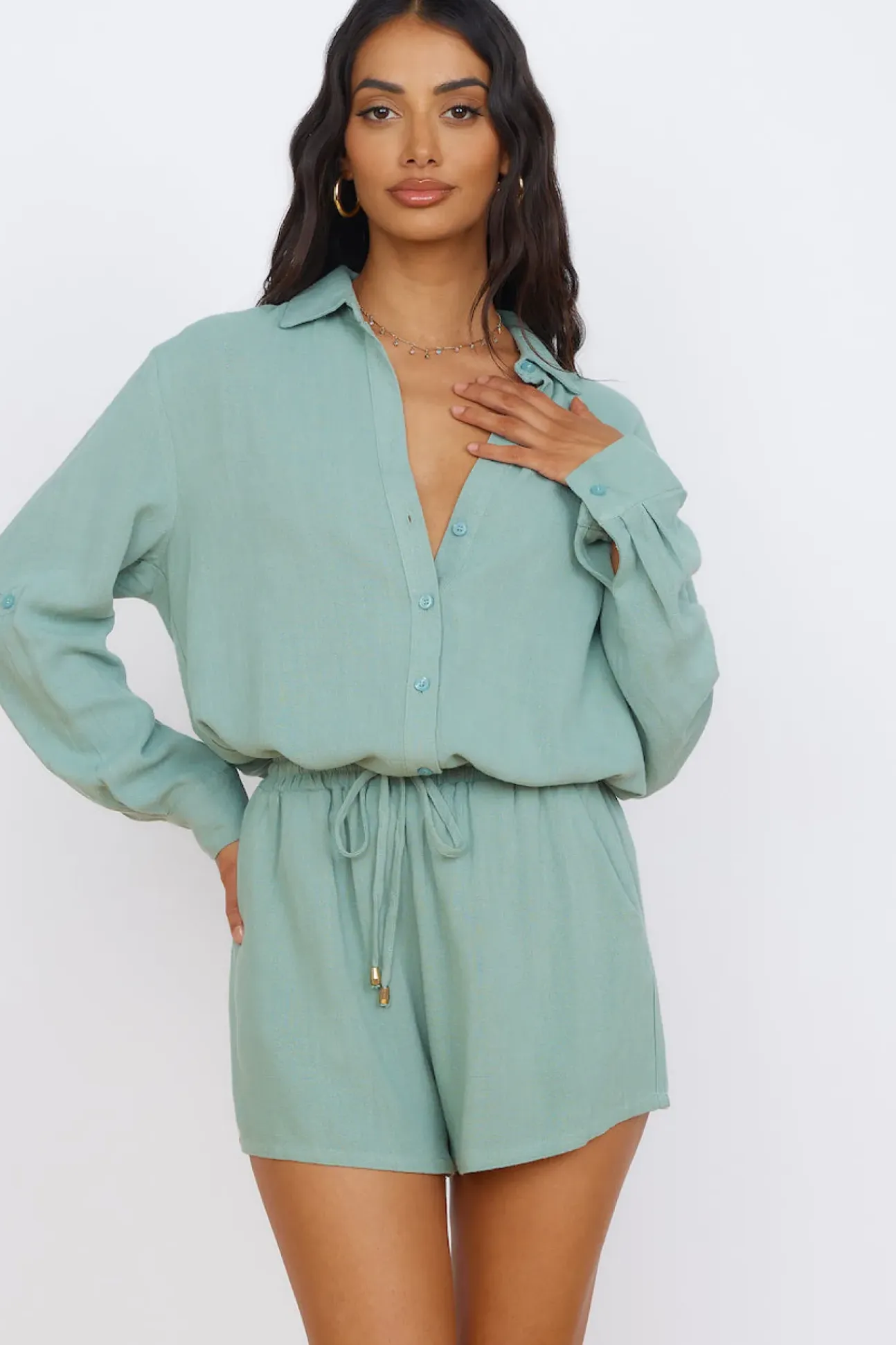 SEVEN WONDERS Kiana Shirt Sage