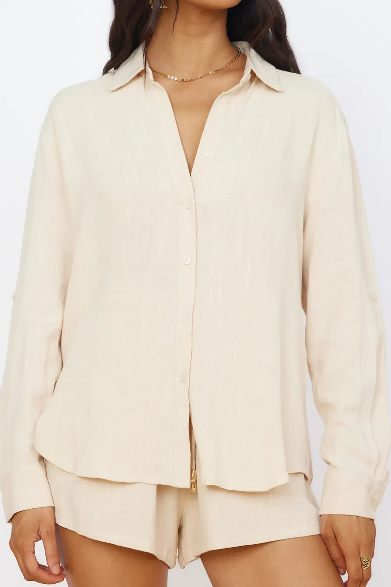 SEVEN WONDERS Kiana Shirt Sand