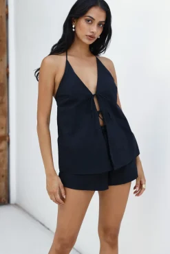 SEVEN WONDERS Octavia Top Black