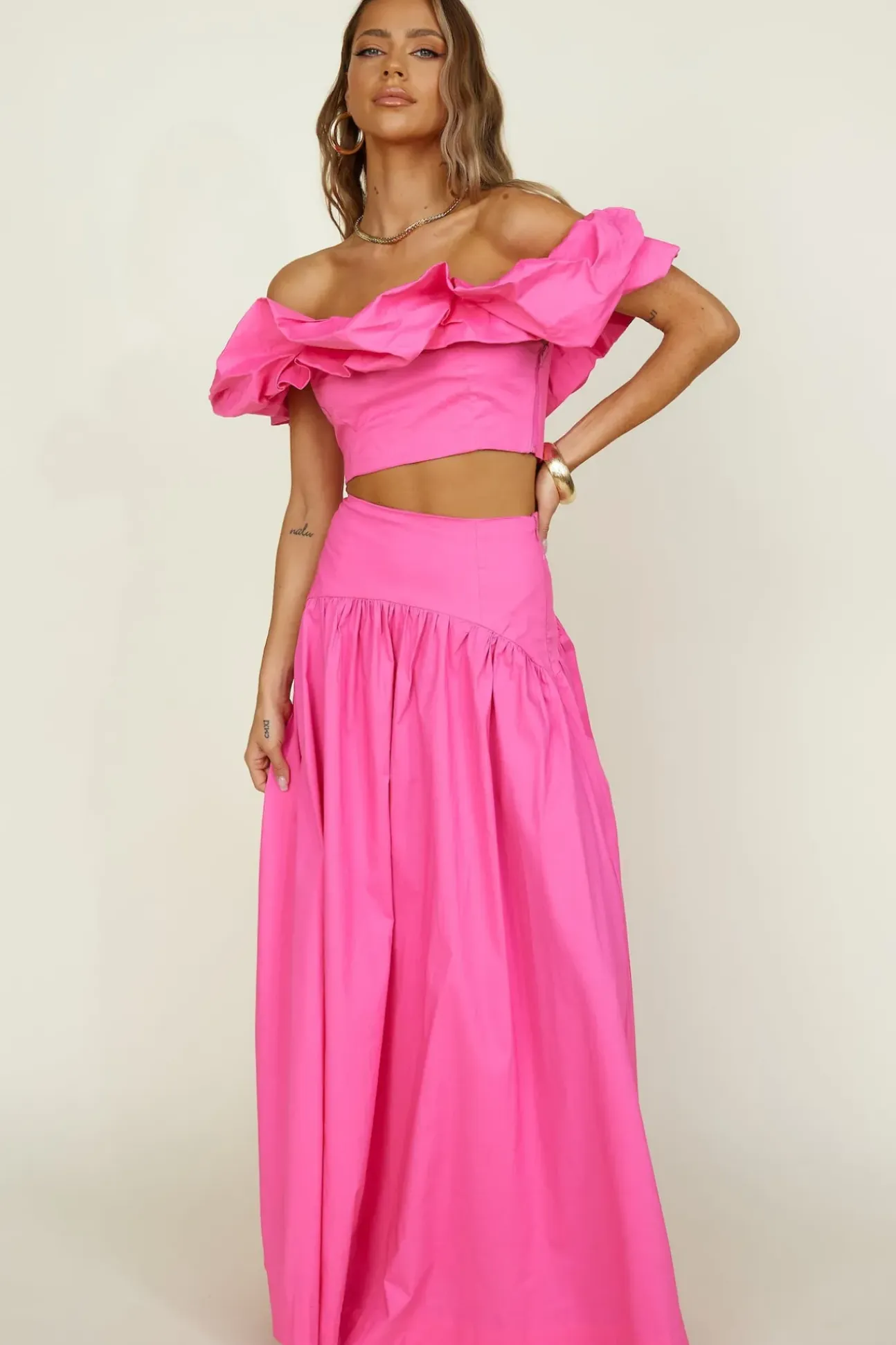SEVEN WONDERS Savannah Maxi Skirt Fuchsia