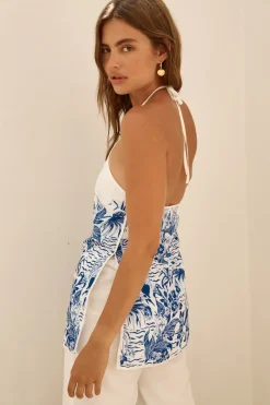 SEVEN WONDERS Valencia Halter Top Blue
