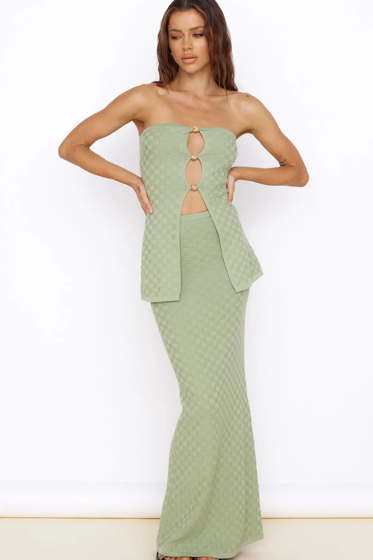 SEVEN WONDERS Wataya Maxi Skirt Sage