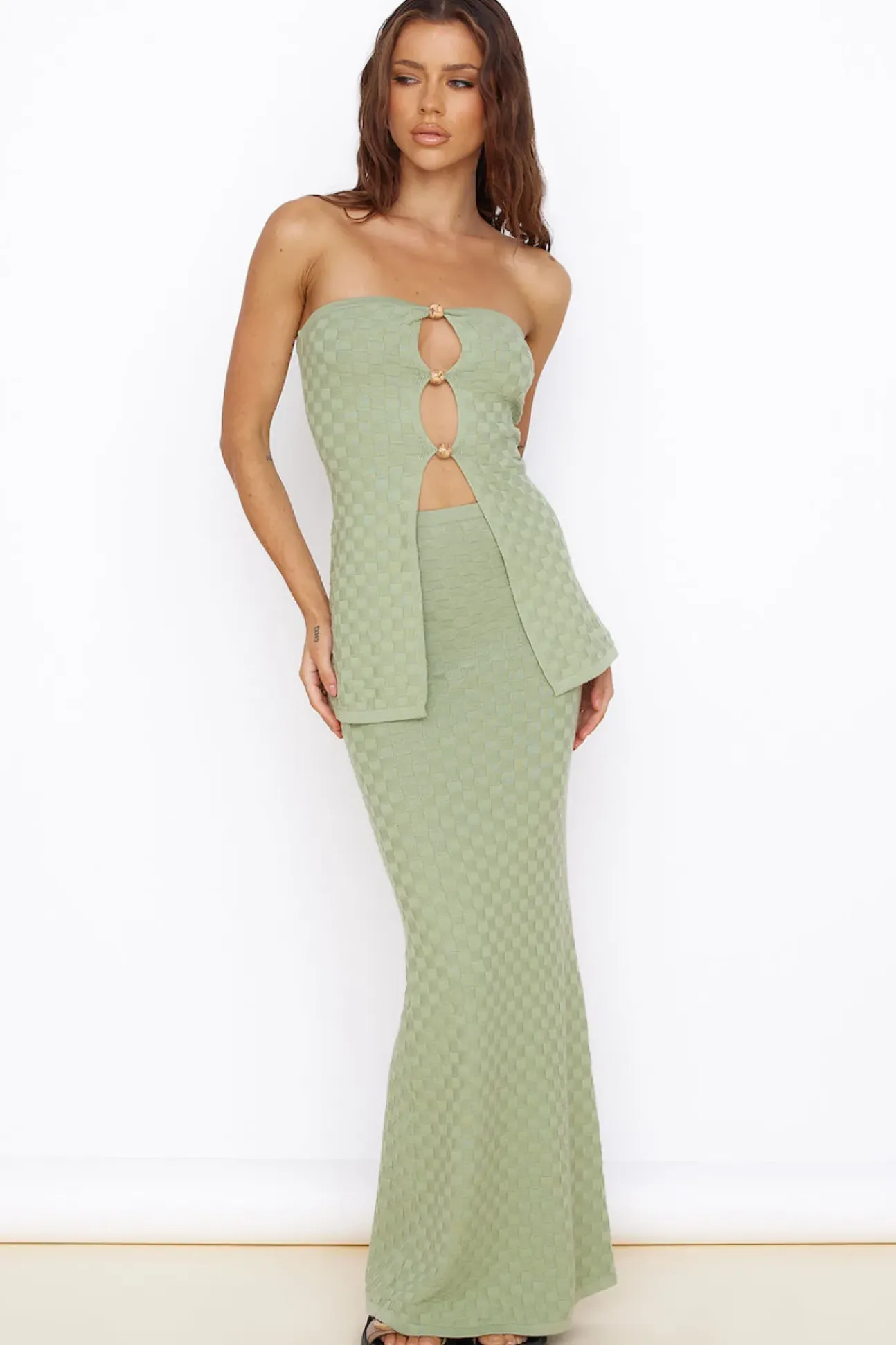 SEVEN WONDERS Wataya Maxi Skirt Sage