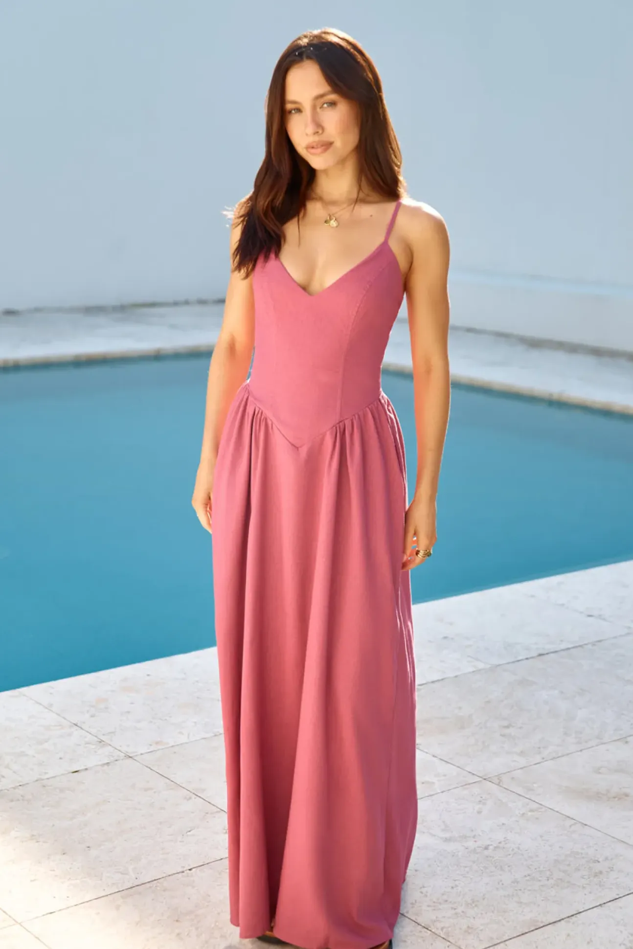 SEVEN WONDERS Zephy Maxi Dress Rose