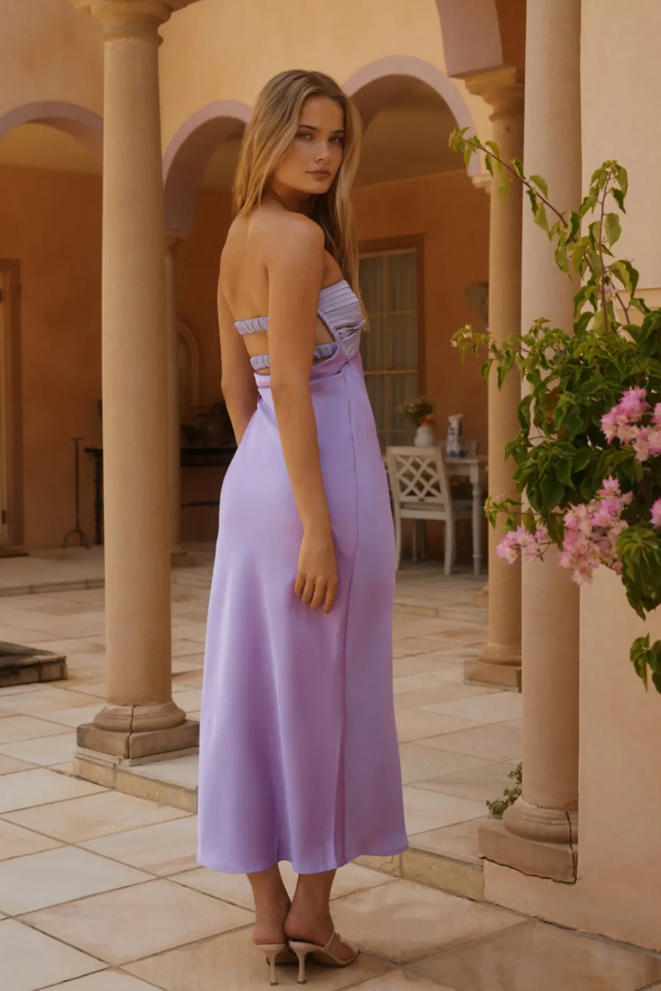 Shell Bay Strapless Maxi Dress Purple