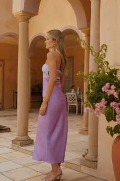 Shell Bay Strapless Maxi Dress Purple
