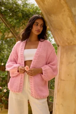 Sherbert Knit Cardigan Pink